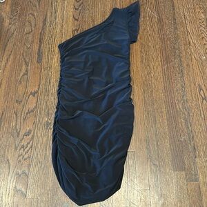 Hollyworld Girls Mini Black One Shoulder Dress - Size 14